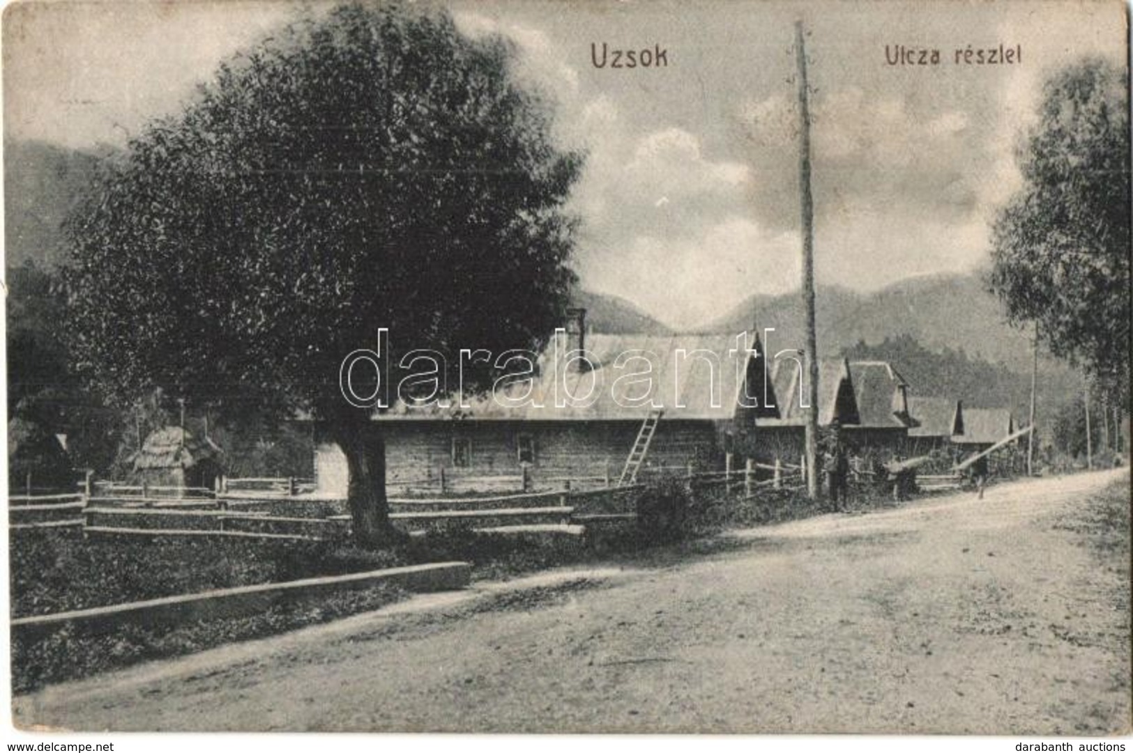 ** T2/T3 Uzsok, Uzhok; Utcakép. Roth Adolf Kiadása 1918. / Street View - Ohne Zuordnung