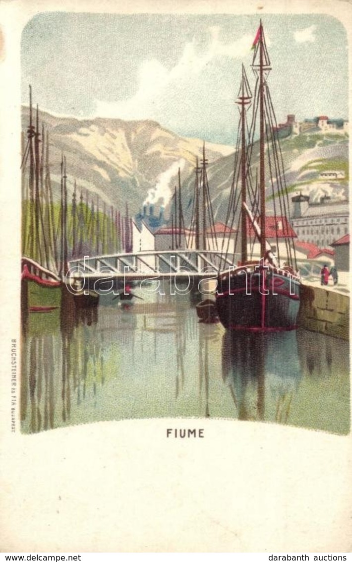 ** T2/T3 Fiume, Rijeka; Bruchsteiner és Fia / Litho Art Postcard.  (EK) - Non Classés