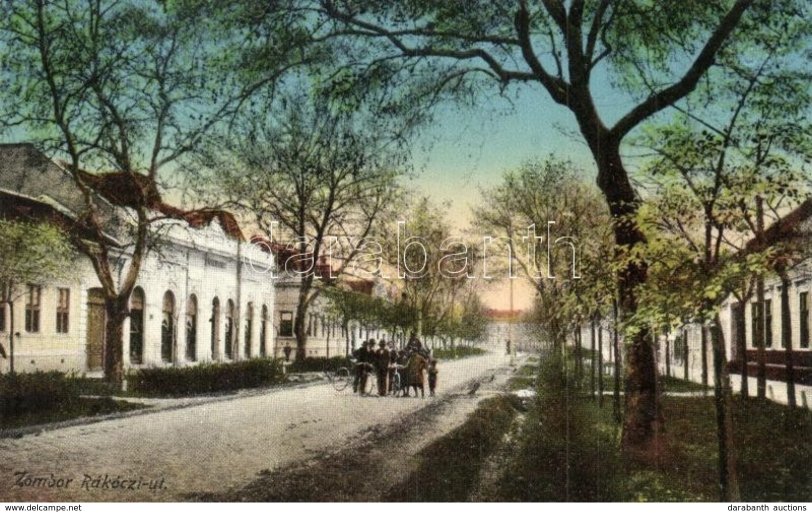 ** T2 Zombor, Sombor; Rákóczi út, Kerékpárosok / Street View With Men And Bicycles - Ohne Zuordnung