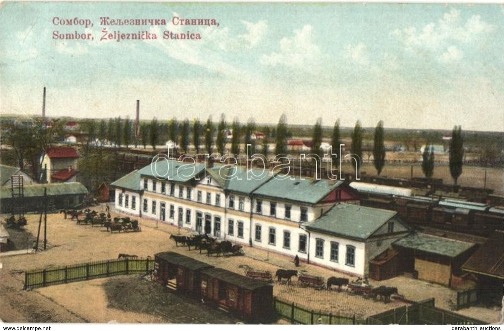 T2/T3 Zombor, Sombor; Vasútállomás, Vonatok / Zeljeznicka Stanica / Railway Station, Trains (Rb) - Non Classés
