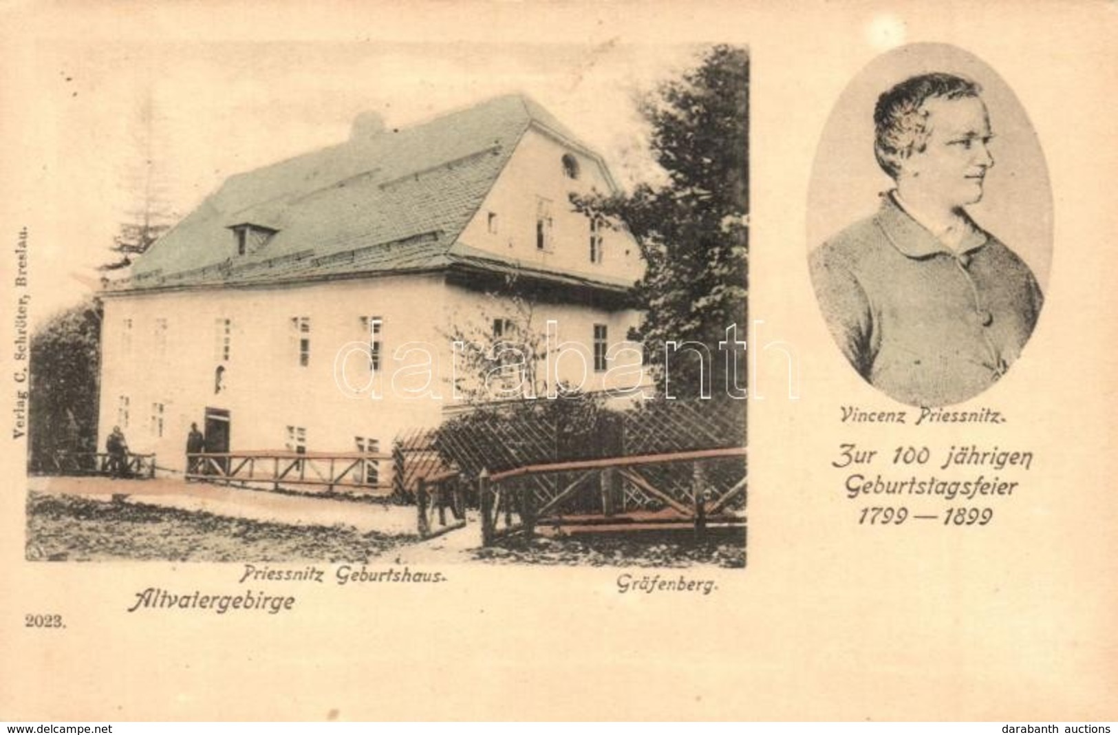 * T2/T3 1926 Lázne Jeseník, Gräfenberg; Vincenz Priessnitz Geburtshaus, Altvatergebirge / Vincenz Priessnitz's Birth Hou - Non Classés