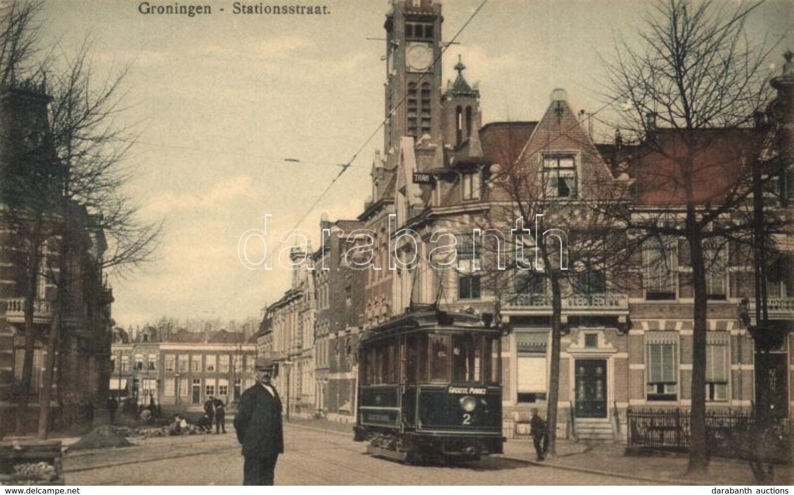 * T1/T2 Groningen, Stationsstraat / Railway Station Street, Tram To Groote Markt, Road Construction - Ohne Zuordnung