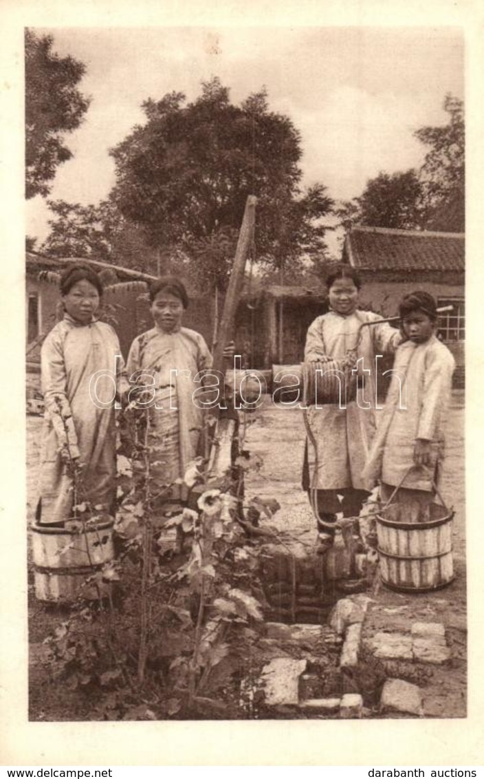 T2 Xianxian, Sienhsien, Sien-Hsien; Kínai Misszió, Vizet Merítő árvalány / Chinese Mission With Orphan Girl - Non Classés