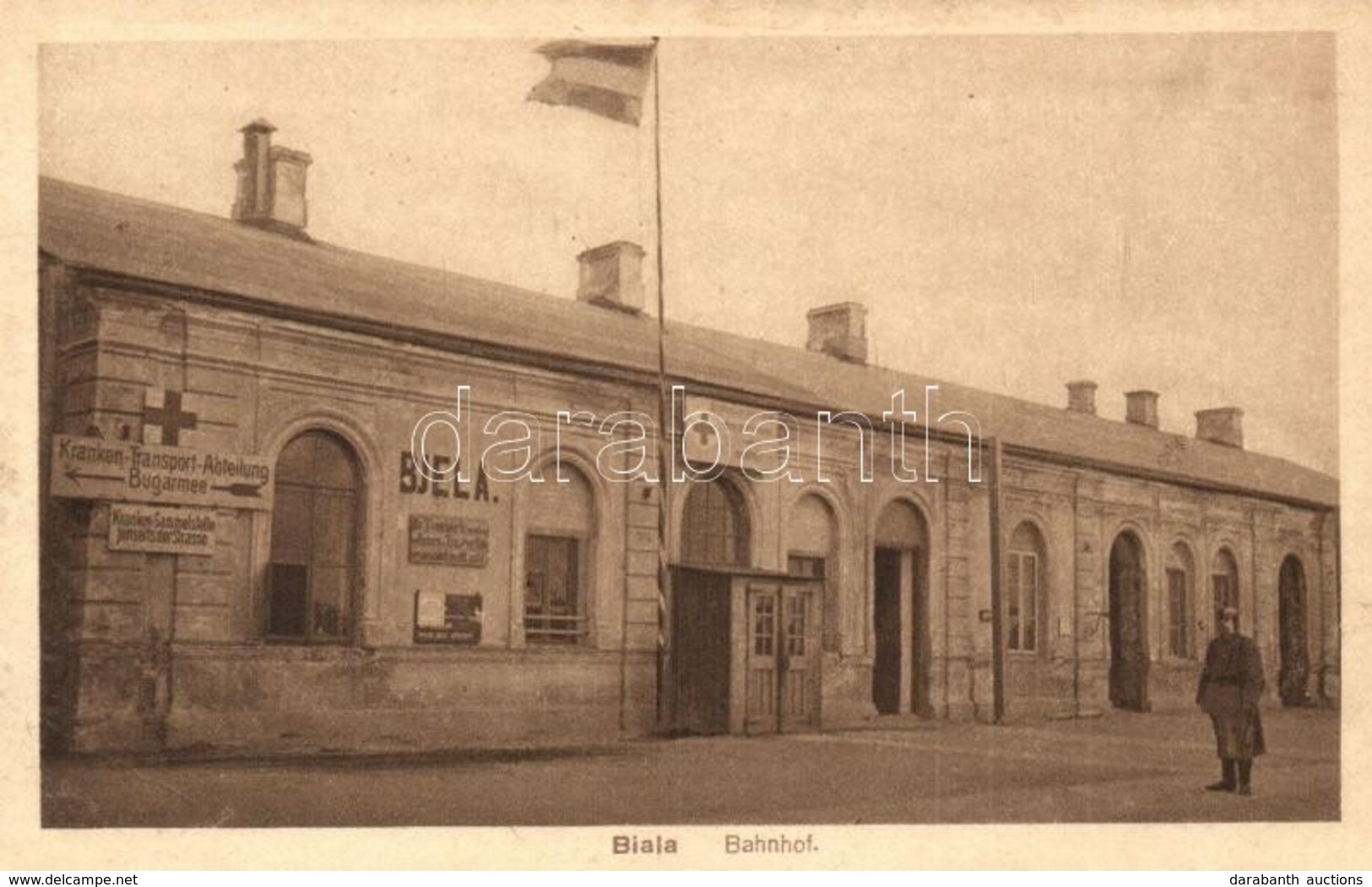 ** T2 Bielsko-Biala, Bielitz; Bahnhof, Kranken Transport Abteilung Bugarmee / Railway Station In WWI - Non Classés