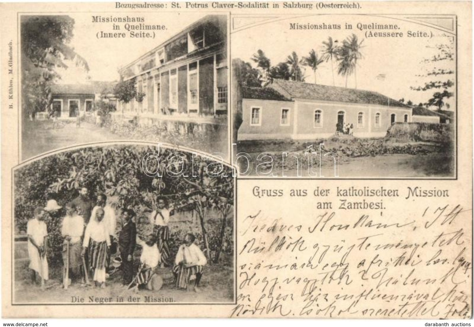 T2/T3 Quelimane, Gruss Aus Der Katholischen Mission Am Zambesi. Missionshaus, Die Neger In Der Mission. St. Petrus Clave - Non Classés