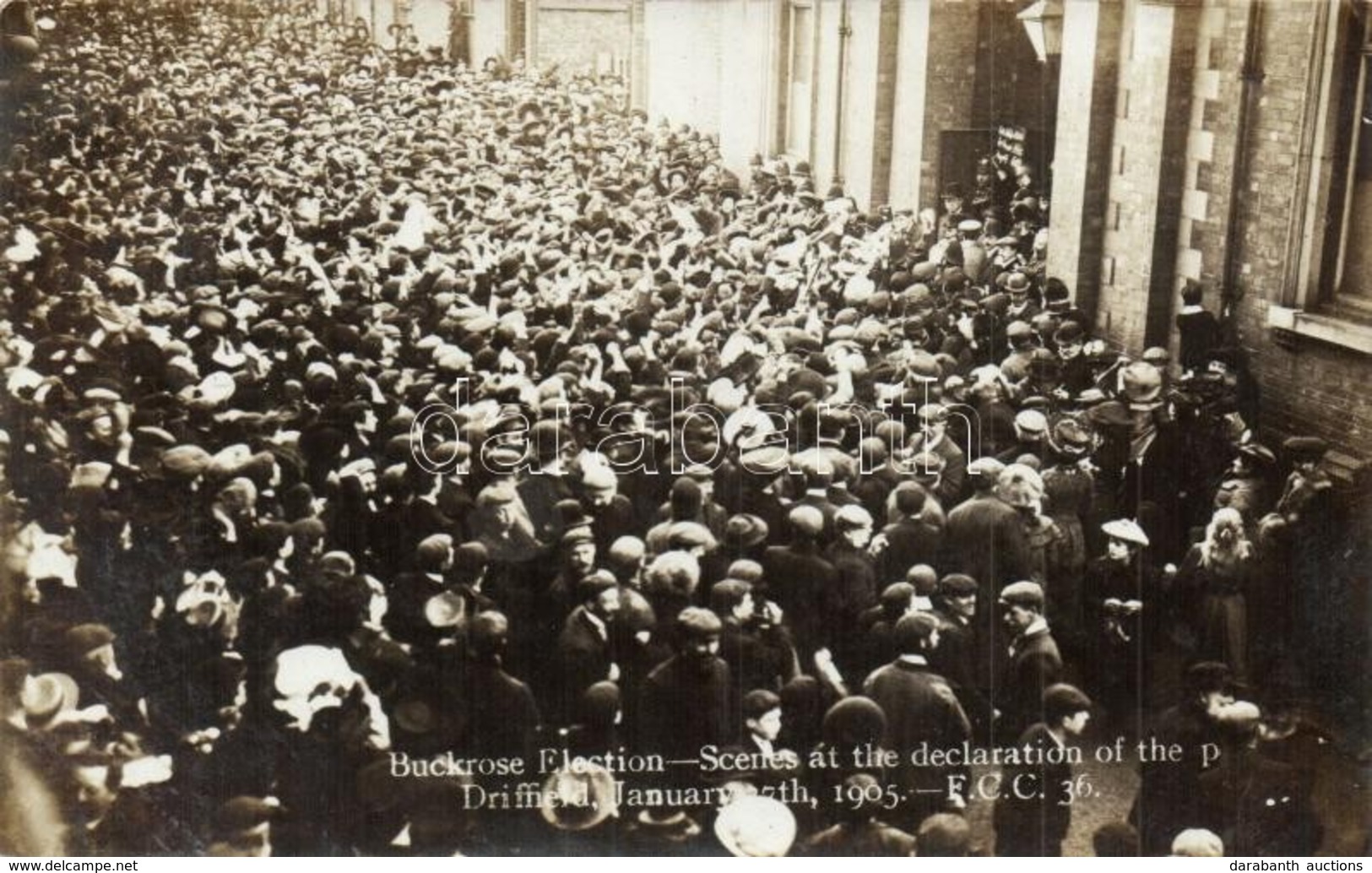 ** T2 1905 Driffield, Buckrose Election, Scenes At The Declaration On January 27th - Non Classés