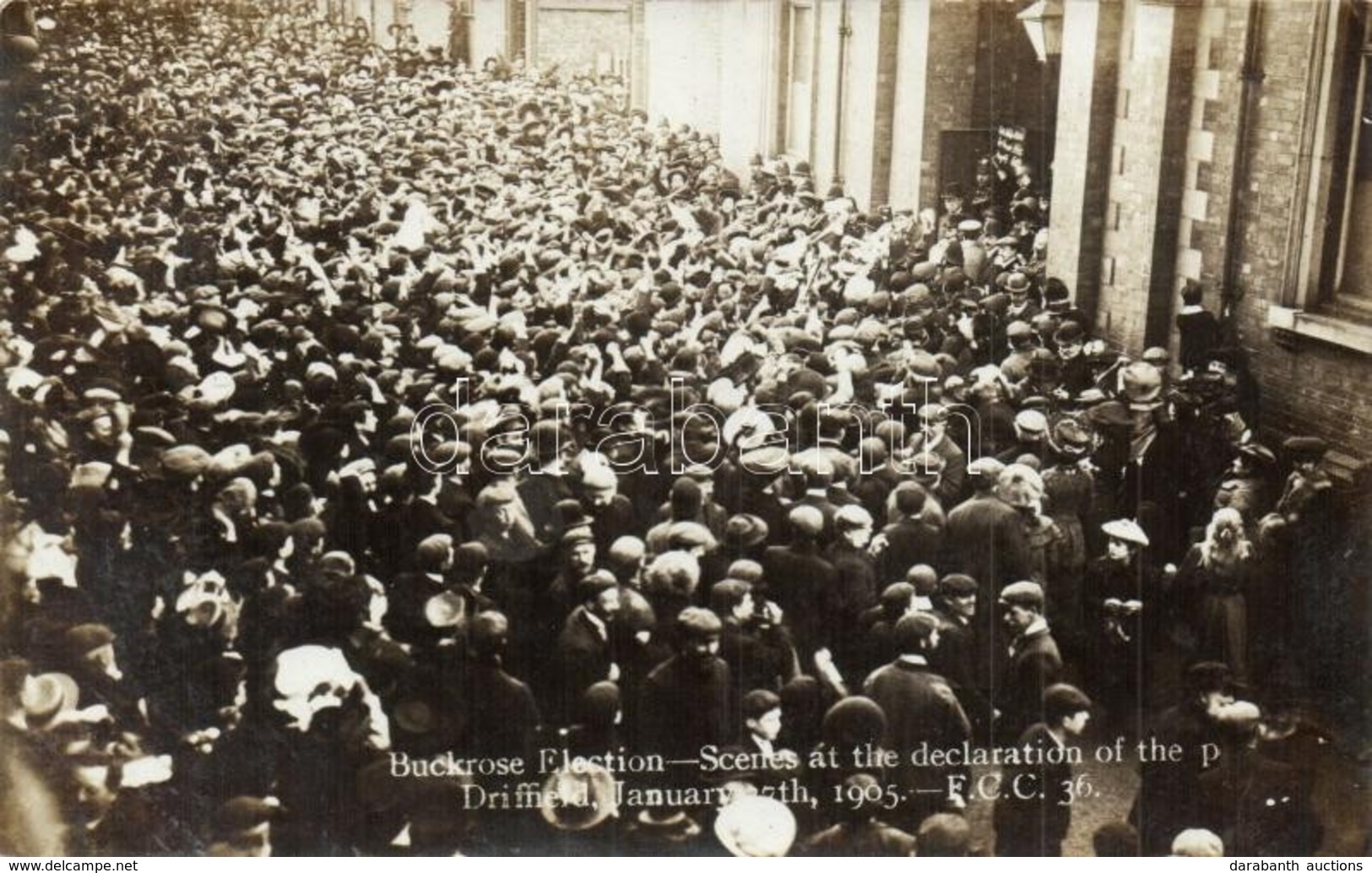 ** T2 1905 Driffield, Buckrose Election, Scenes At The Declaration On January 27th - Ohne Zuordnung