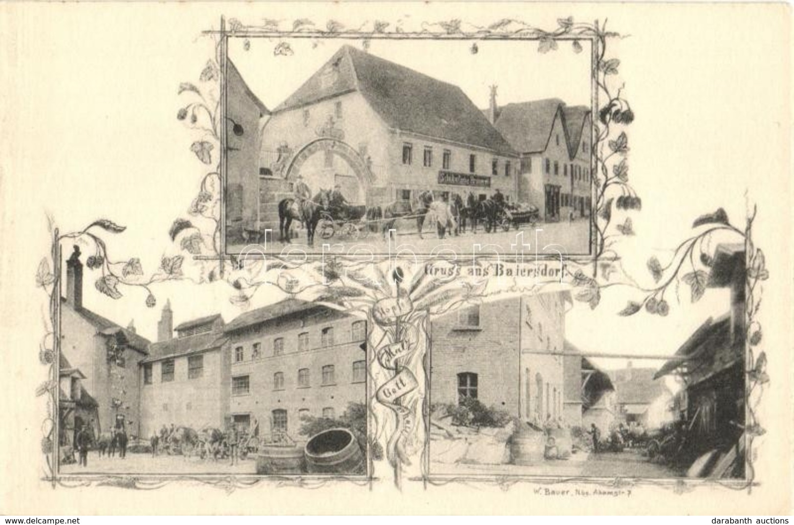 ** T1 Baiersdorf, Schübel'sche Brauerei / Brewery And Beer Hall. Art Nouveau - Ohne Zuordnung