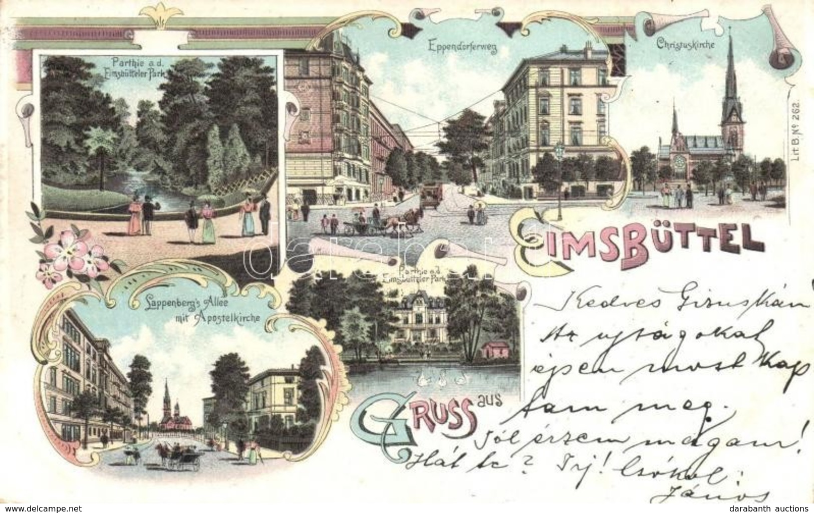 * T2 1899 Eimsbüttel (Hamburg), Eppendorferweg, Christuskirche, Park, Lappenberg's Allee, Apostelkirche / Streets, Churc - Non Classés