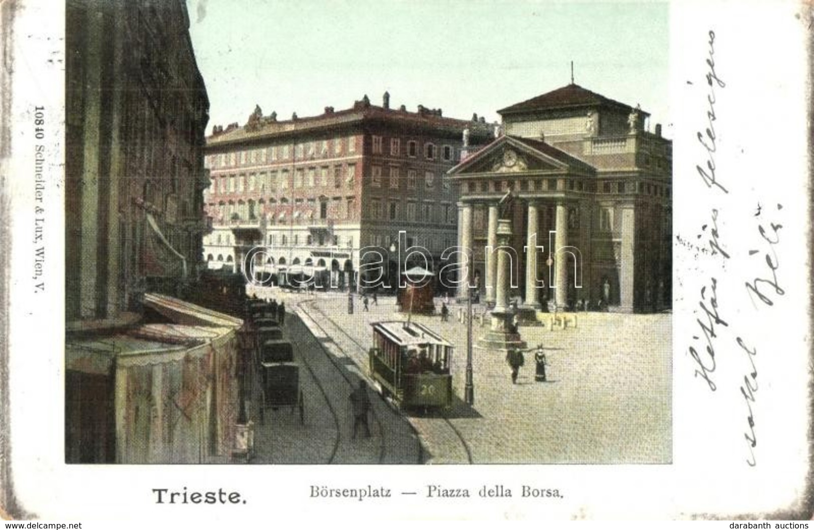 T2 1903 Trieste, Börsenplatz / Piazza Della Borsa / Stock Exchange, Tram, Square - Non Classés