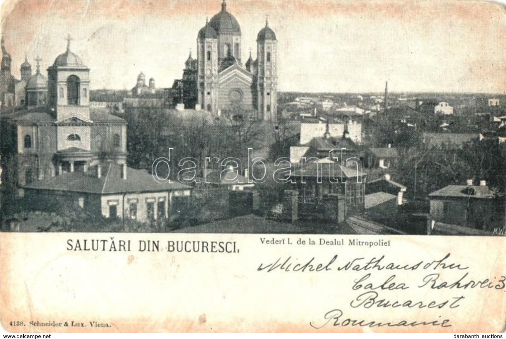 1899-1900 Bucharest, Bucuresci; - 2 Postcards With Churches - Non Classés