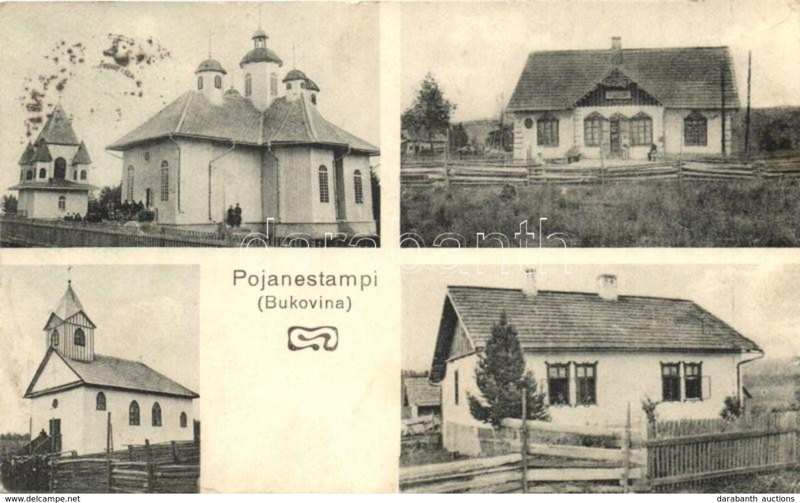 * T2 1915 Poiana Stampei, Pojanestampi (Bukovina, Bukowina); Wooden Church, Railway Station - Ohne Zuordnung