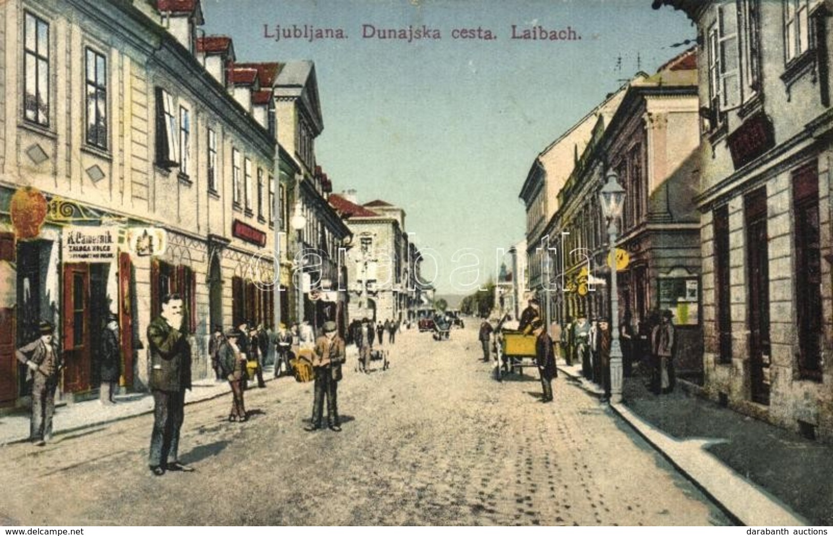 T2 Ljubljana, Laibach; Dunajska Cesta / Street View, Tram, Shop Of K. Camernik - Ohne Zuordnung