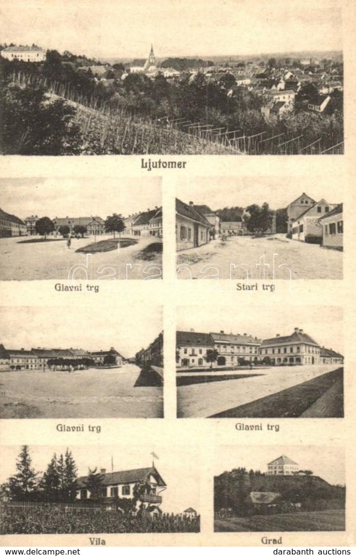 ** T1 Ljutomer, Luttenberg; Glavni Trg, Stari Trg, Vila, Grad, Josef Schramml' Hotel Zur Stadt Graz / Squares, Villa, Vi - Ohne Zuordnung