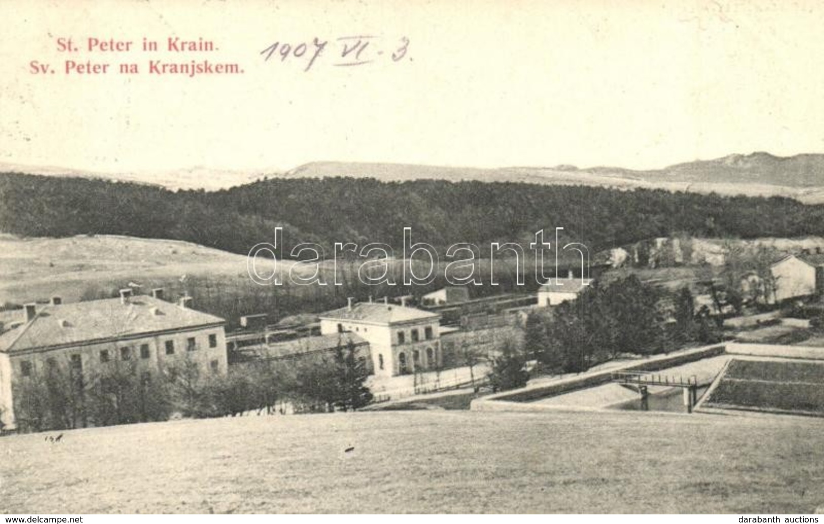 T2 1907 Pivka, St. Petra Na Krasu, San Pietro Del Carso, St. Peter In Krain; Bahnhof / Railway Station - Ohne Zuordnung