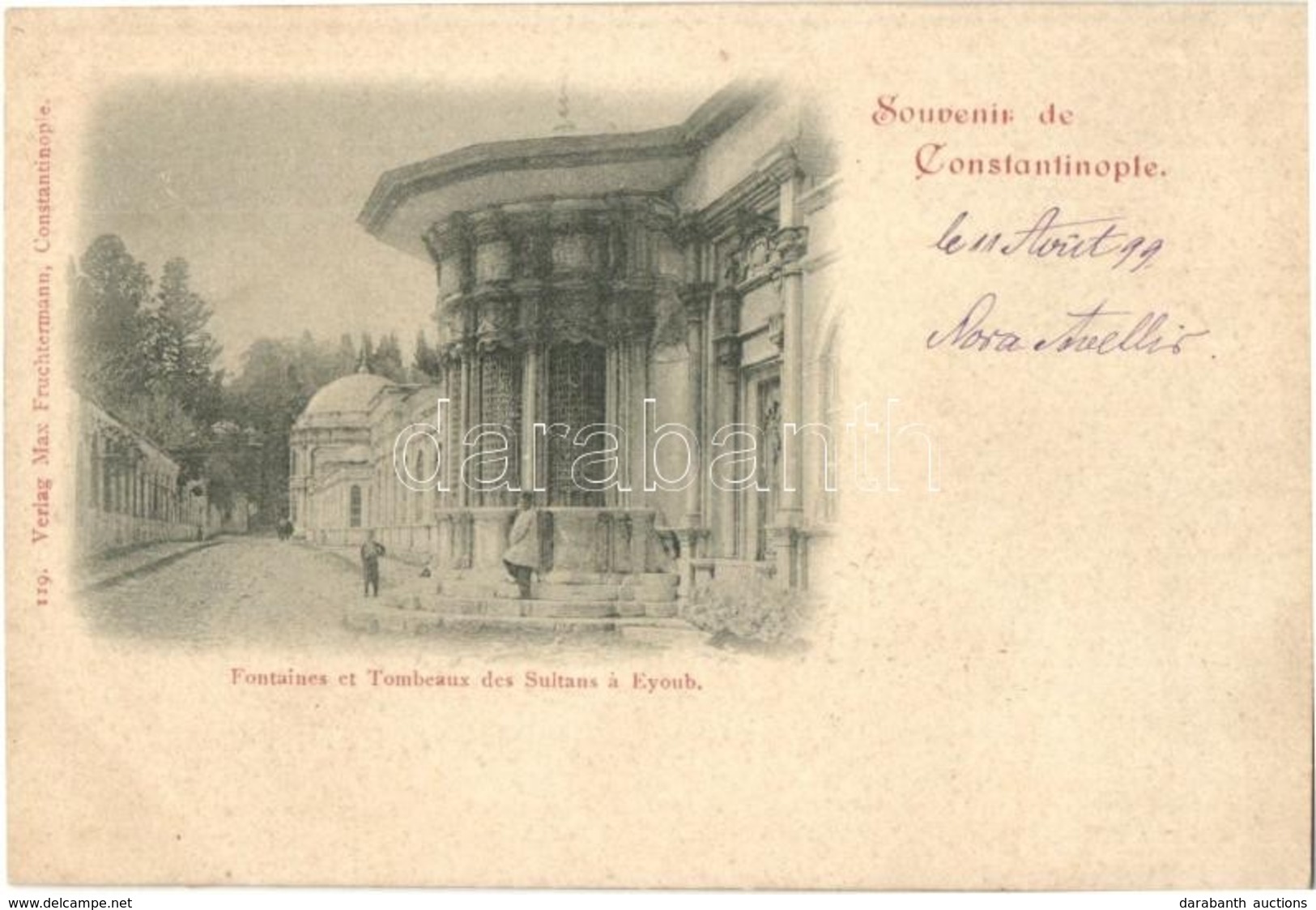 T2 1899 Constantinople, Istanbul; Fontaines Et Tombeaux Des Sultans A Eyoub / Fountain And Tomb Of Eyüp - Non Classés