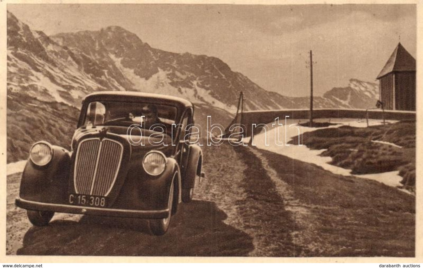 T2 Steyr 100 Am Hohen Tauern (Salzburg) / Steyr 100, Austrian Medium-sized Automobile Advertisement Card - Non Classés