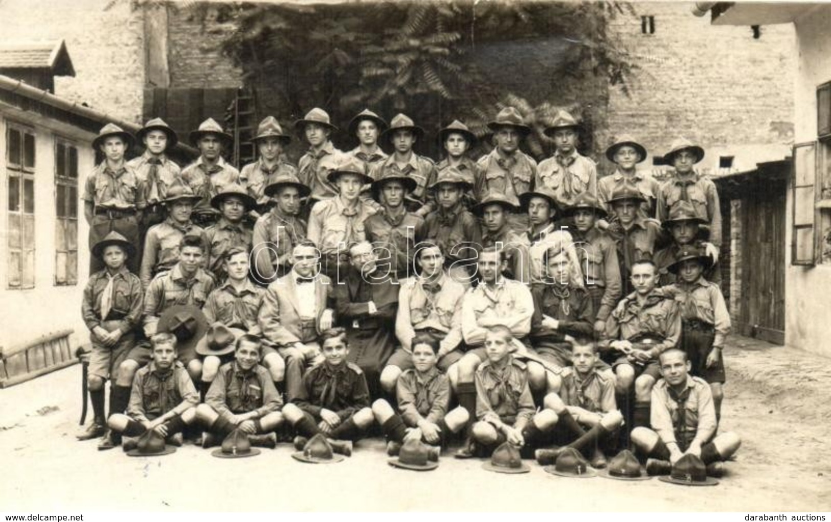 * T3 1928-29 Makói Cserkészcsapat / Hungarian Scout Group. Photo (szakadás / Tear) - Ohne Zuordnung