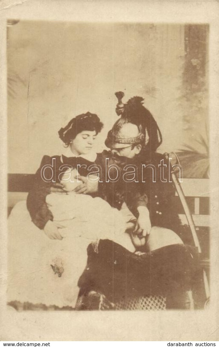 ** T2/T3 Vintage Porn Photo Postcard With German Military Officer (EK) - Ohne Zuordnung