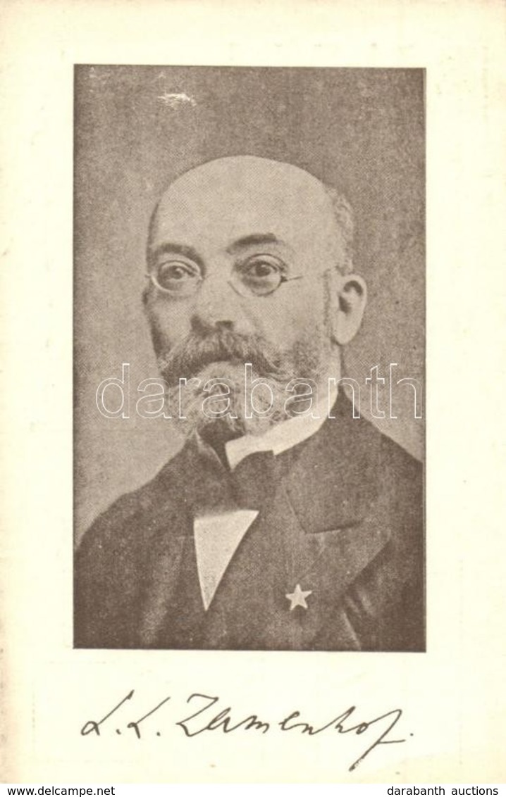 * T2/T3 Ludwik Lejzer Zamenhof (L. L. Zamenhof) As Dr. Esperanto. Creator Of Esperanto. 'La Verda Standardo' Advertiseme - Non Classés