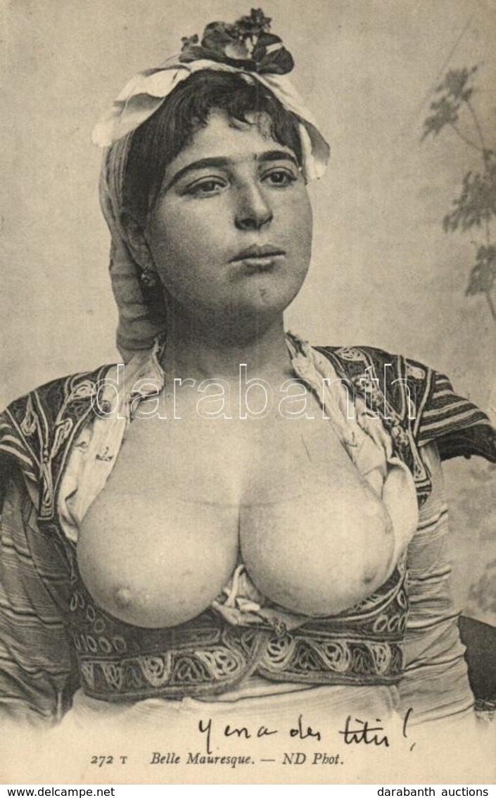 T2 ND. Phot. 272 T. Belle Mauresque / Half-naked Moroccon Woman - Non Classés