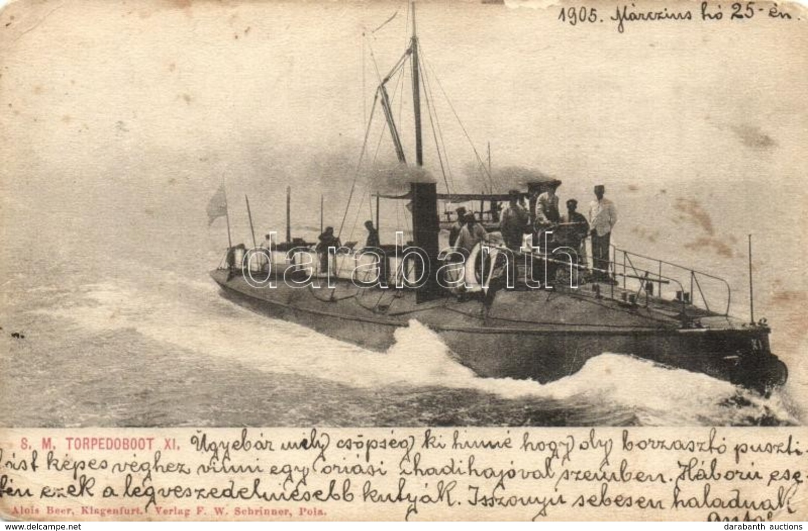 T2/T3 1905 Osztrák-magyar 11. Torpedóromboló / S.M. Torpedoboot XI. (SM Torpedoboot 11, Later Francesco Rismondo) / K.u. - Ohne Zuordnung