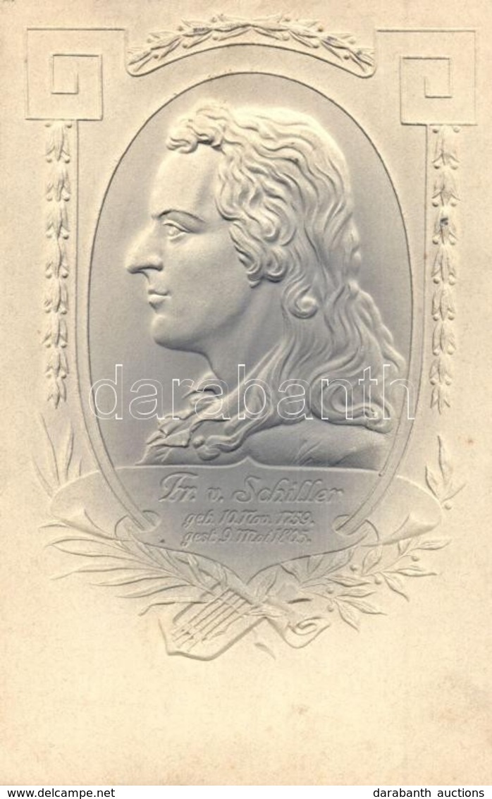 T2 1905 Friedrich Schiller, German Poet. Wezel & Naumann S. 475. Art Nouveau Emb. - Non Classés