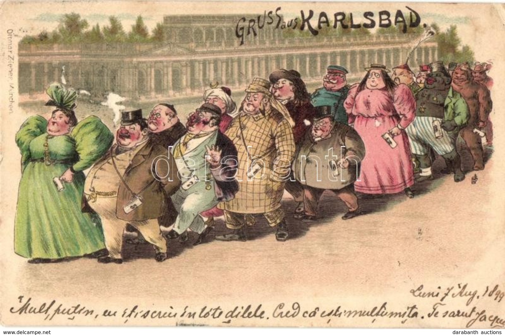 T2/T3 1899 Gruss Aus Karlsbad / Greetings From Karlovy Vary. Judaica, Ottmar Zieher Litho (EK) - Non Classés