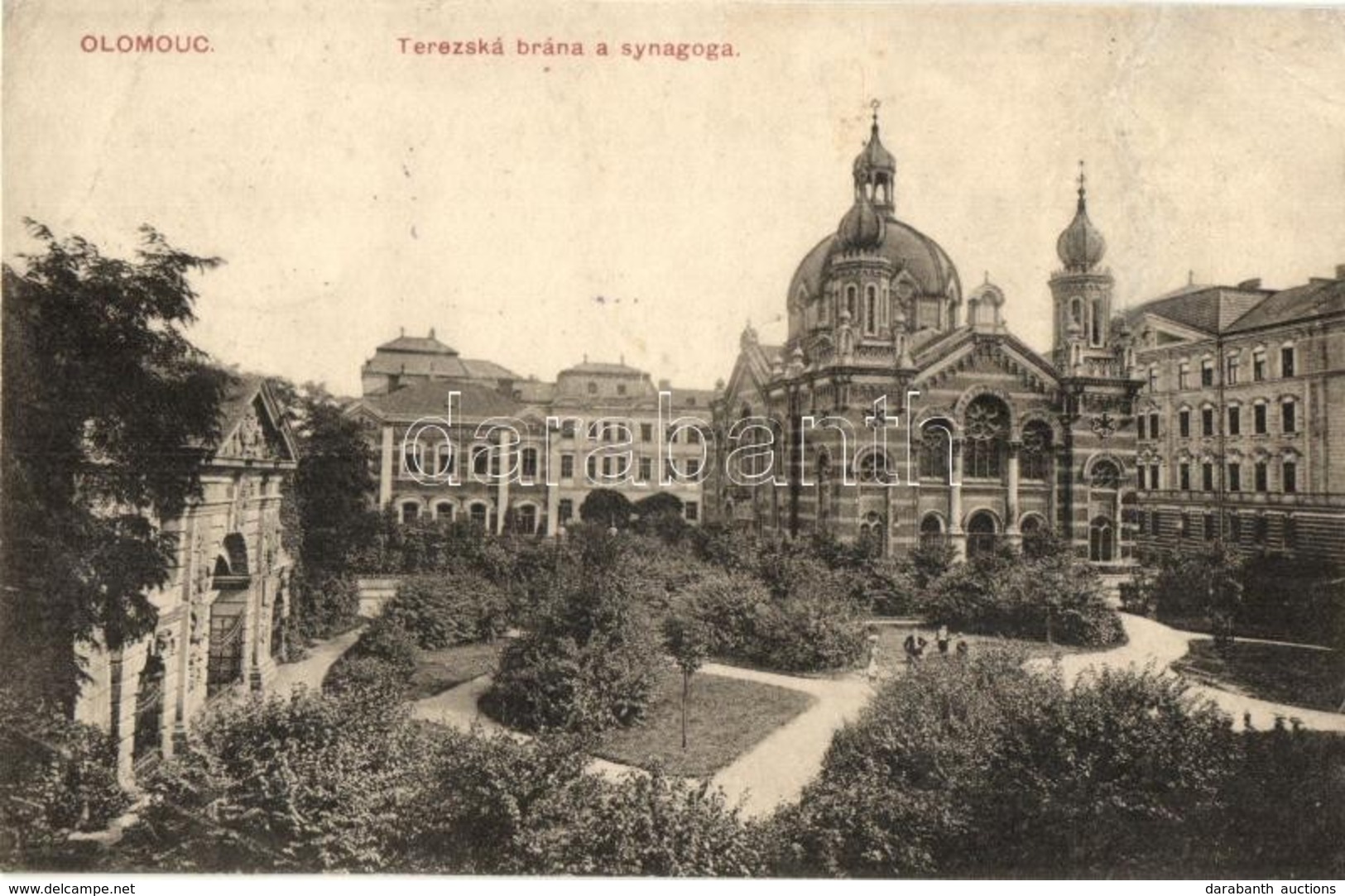 T3 Olomouc, Olmütz; Terezská Brána A Synagoga / Synagogue. Judaica (r) - Non Classés