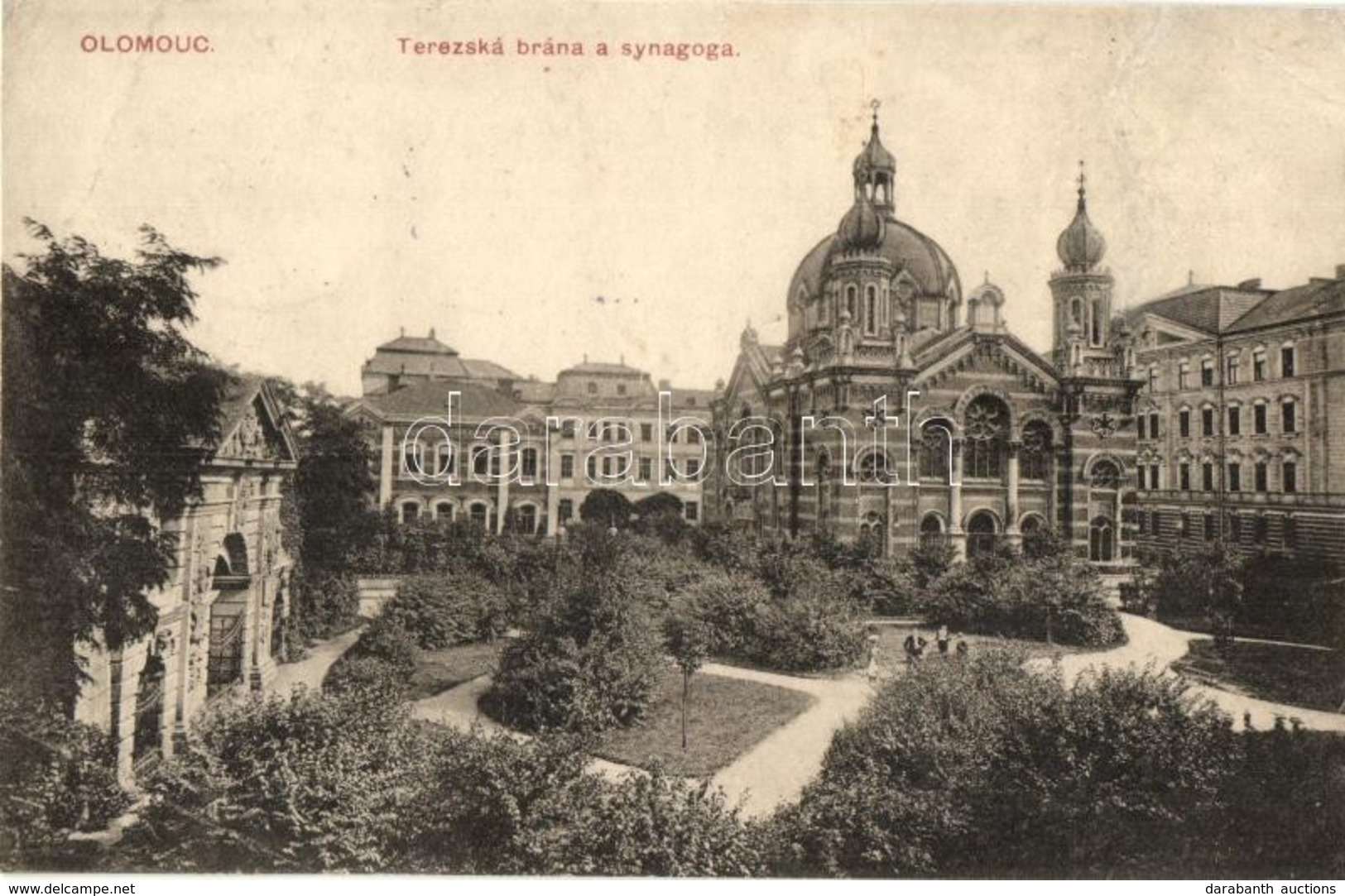 T3 Olomouc, Olmütz; Terezská Brána A Synagoga / Synagogue. Judaica (r) - Ohne Zuordnung