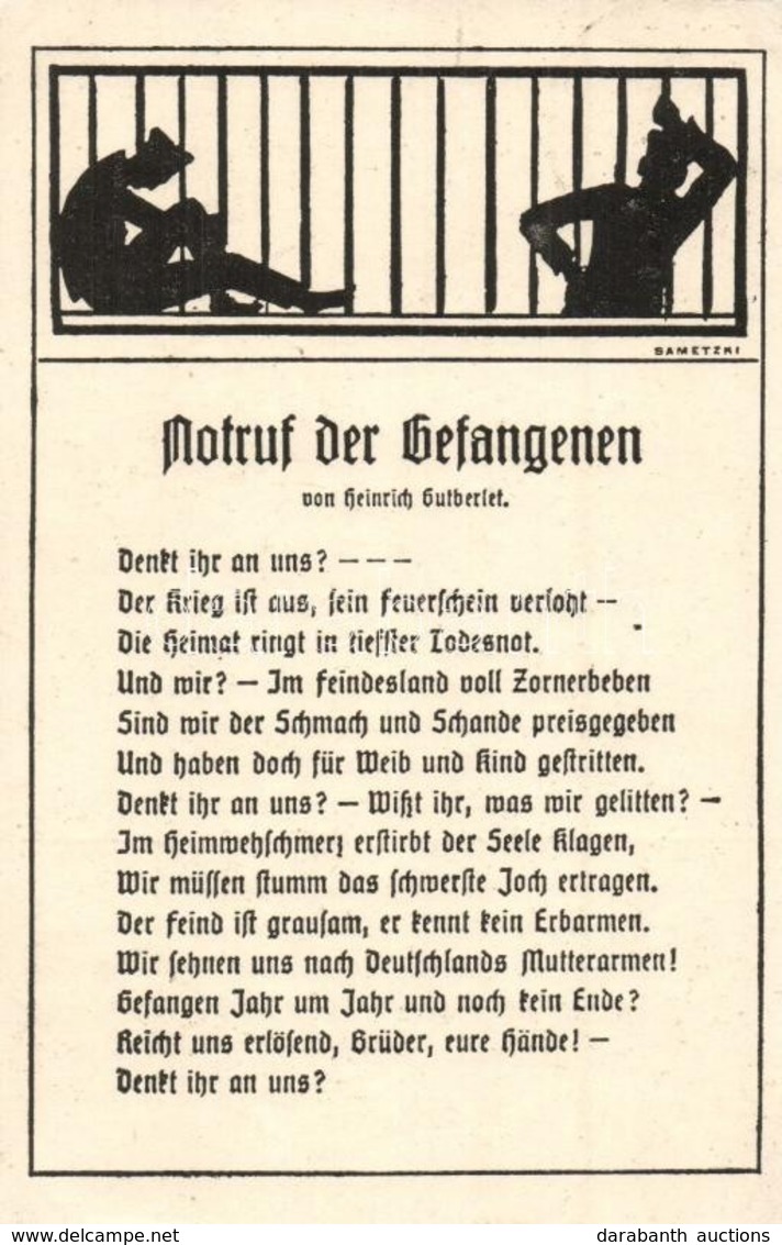 T2 Notruf Der Gefangenen Von Heinrich Gutberiet / WWI German Military Art Postcard. Emergency Call Of The Prisoners S: S - Ohne Zuordnung