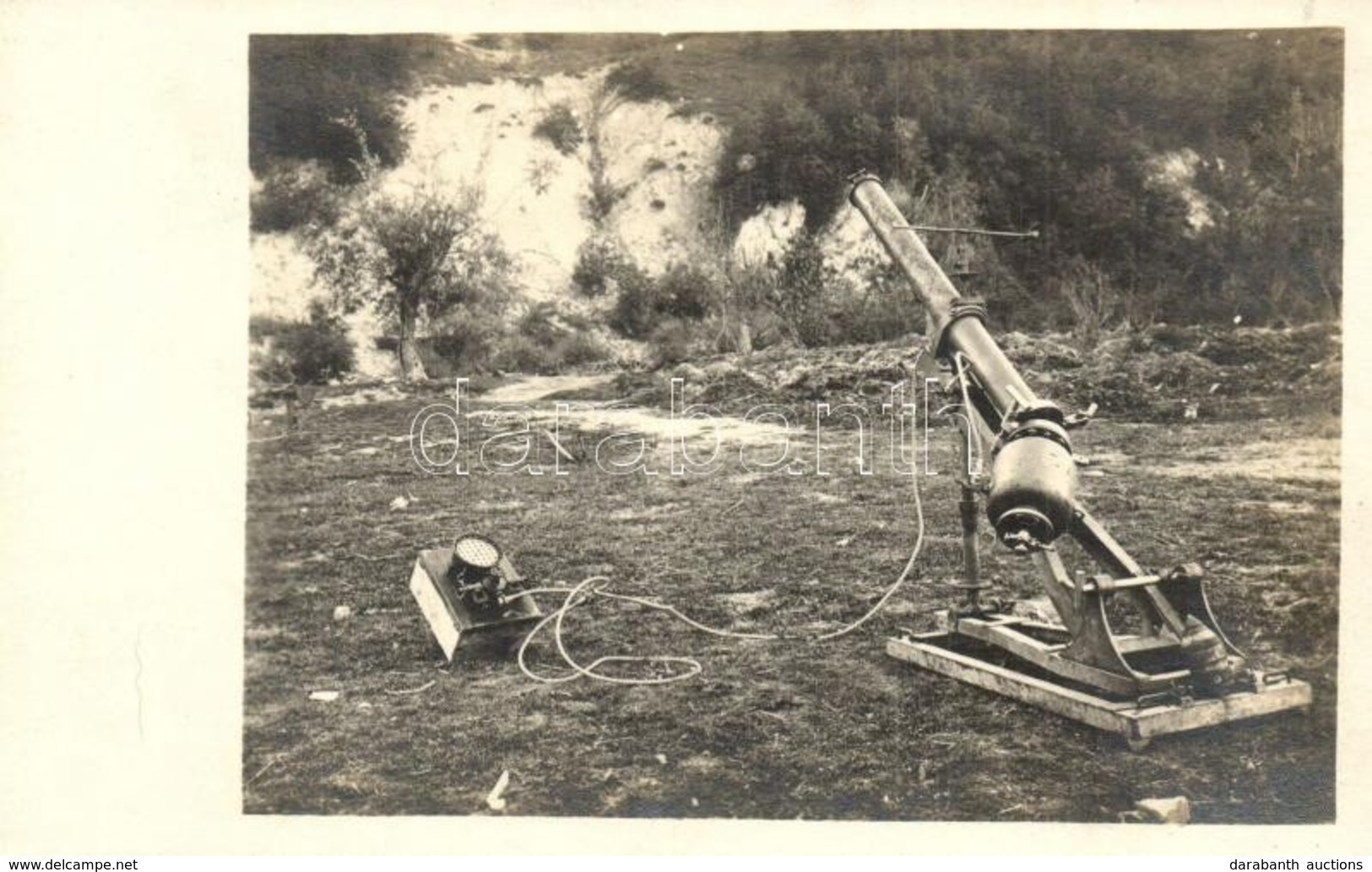 ** T1/T2 Első Világháborús Osztrák-magyar 12 Cm Luftminenwerfer Közepes Aknavető, Sűrített Levegővel Működtethető / WWI  - Ohne Zuordnung