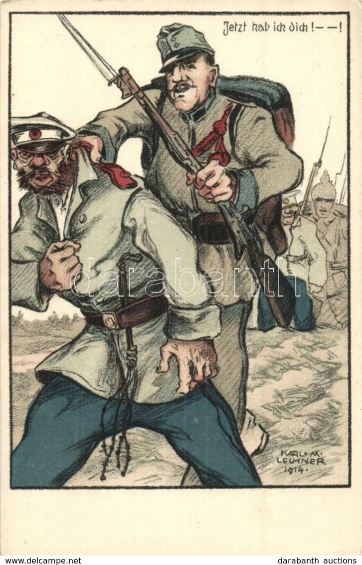 ** T2 Jetzt Hab Ich Dich! / WWI K.u.k. Military Art Postcard With Captured Russian Soldier. M.L.M. Nr. 38. S: Karl M. Le - Ohne Zuordnung