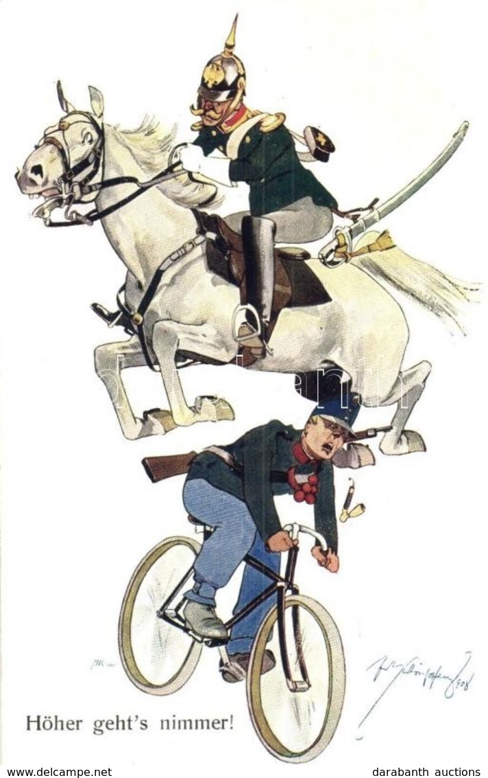 ** T1 Höher Geht's Nimmer! / WWI German And K.u.K. Military, Officers On Horseback And Bicycle. B.K.W.I. 441-1 S: Fritz  - Non Classés