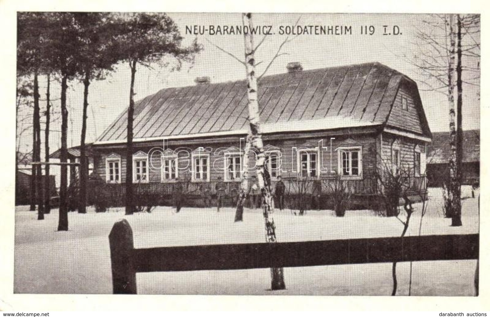 T2/T3 1917 Baranavichy, Neu-Baranowicz (Belarus); Soldatenheim 119 I.D. / WWI German Military, Soldiers' House (EK) - Non Classificati