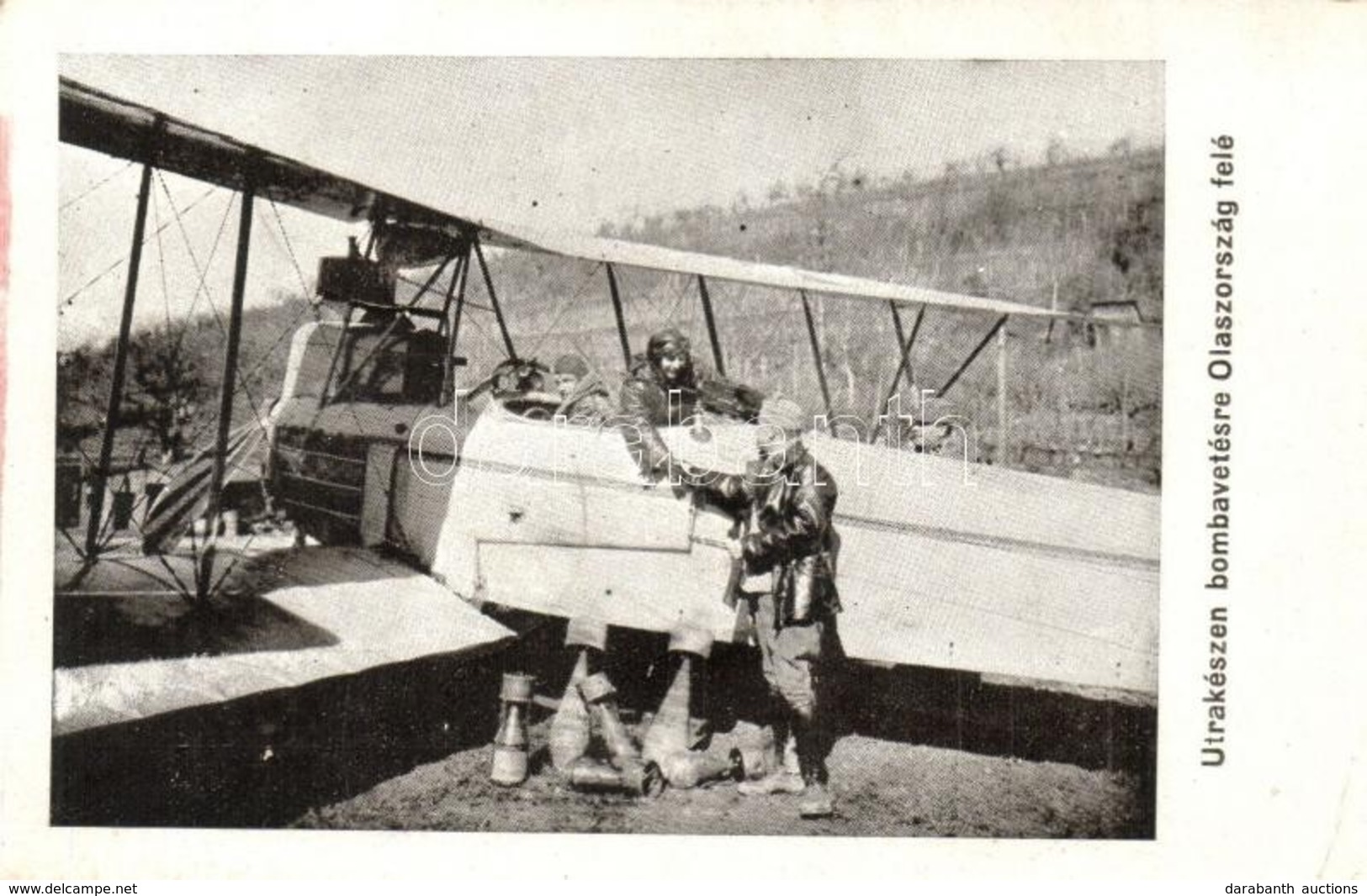 * T2 Útra Készen Bombavetésre Olaszország Felé / WWI Hungarian Military Aircraft Ready For Bombardment To Italy + '1917  - Non Classés