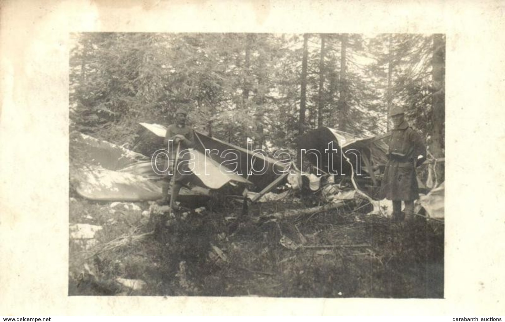 ** T2/T3 Első Világháborús Osztrák-magyar Lelőtt Repülő A Mte. Cingarellán / WWI Ruins Of A Shot Down K.u.K. Military Ai - Ohne Zuordnung