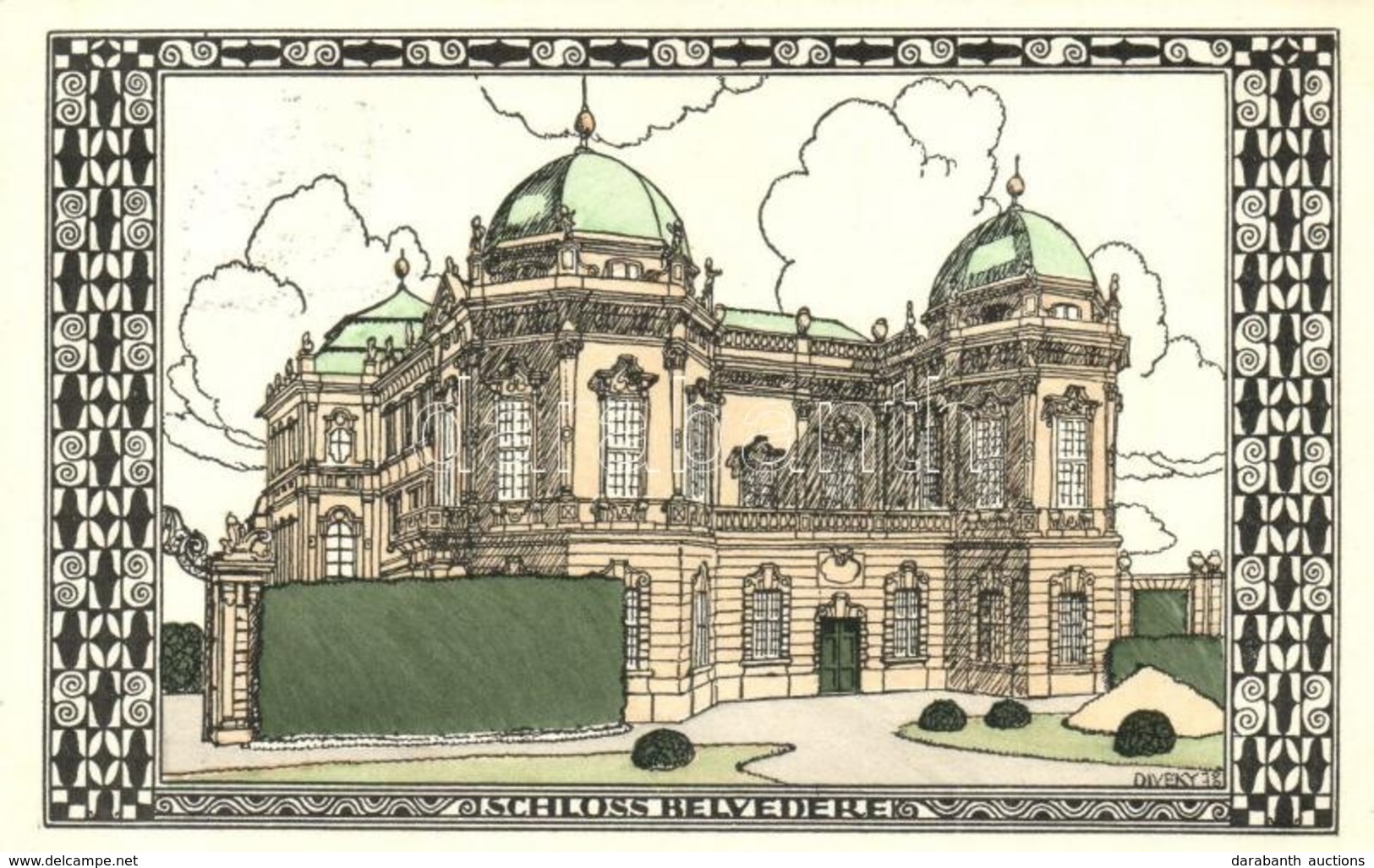 T2 Schloss Belvedere In Wien / Marietta Peyfuss Saját Kezű Levele (Wiener Werkstätte Egyik Művésznője, Szövettervező, Wi - Ohne Zuordnung