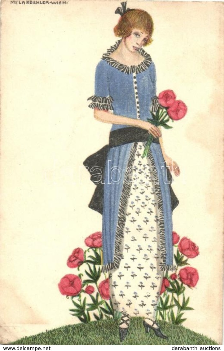 ** T2/T3 Lady. Wiener Art Postcard. B.K.W.I. 178-6. S: Mela Koehler  (EK) - Non Classés