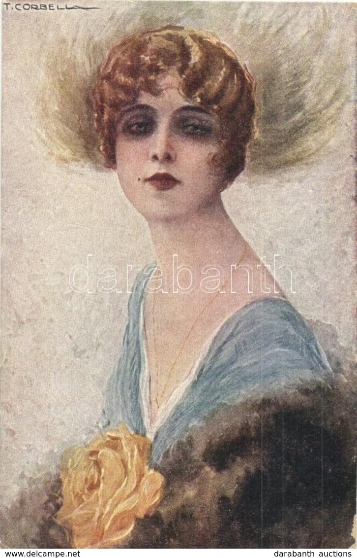 T2 1918 Italian Art Postcard. Lady. Uff. Rev. Stampa N. 111. S: T. Corbella + K.u.K. Etappenstationskommando Sacile - Non Classificati