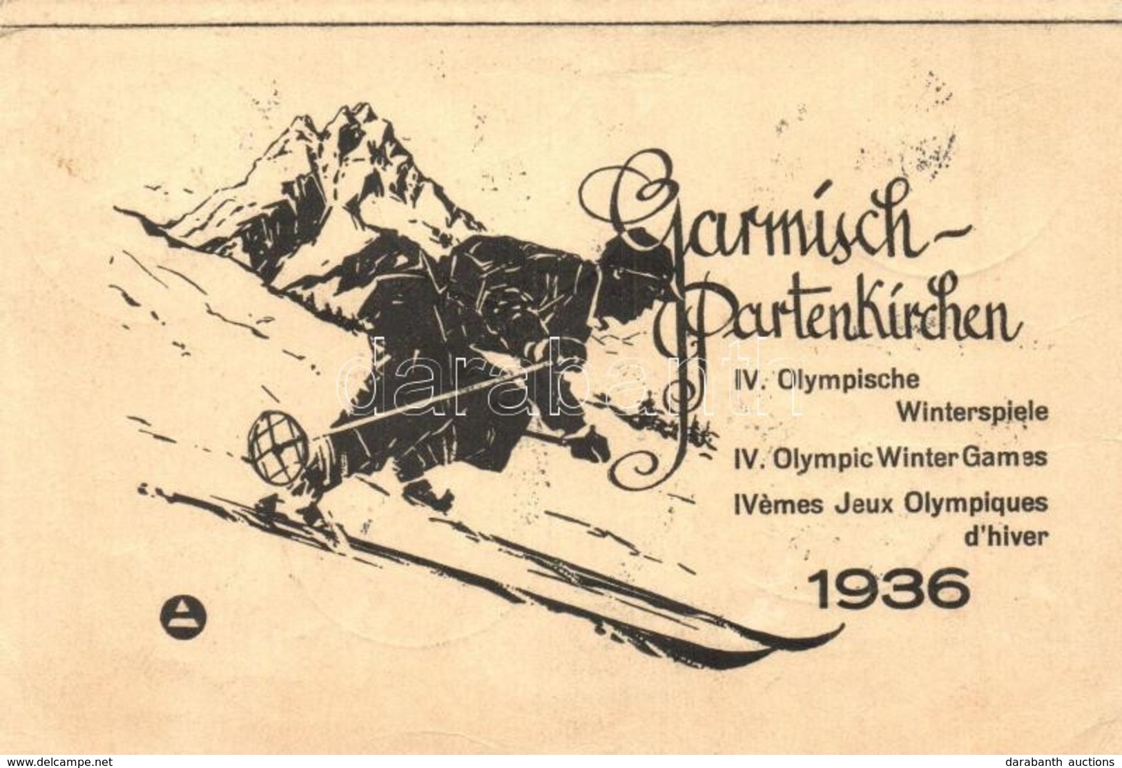 * T2/T3 1936 Garmisch-Partenkirchen IV. Olympische Winterspiele / Winter Olympics In Garmisch-Partenkirchen Advertisemen - Ohne Zuordnung