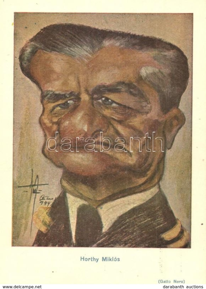 ** T1 Horthy Miklós. Nemzetiszocialista-ellenes Gúnyos Karikatúra / Hungarian Sympathizer Of The Nazis. WWII Hungarian A - Non Classificati