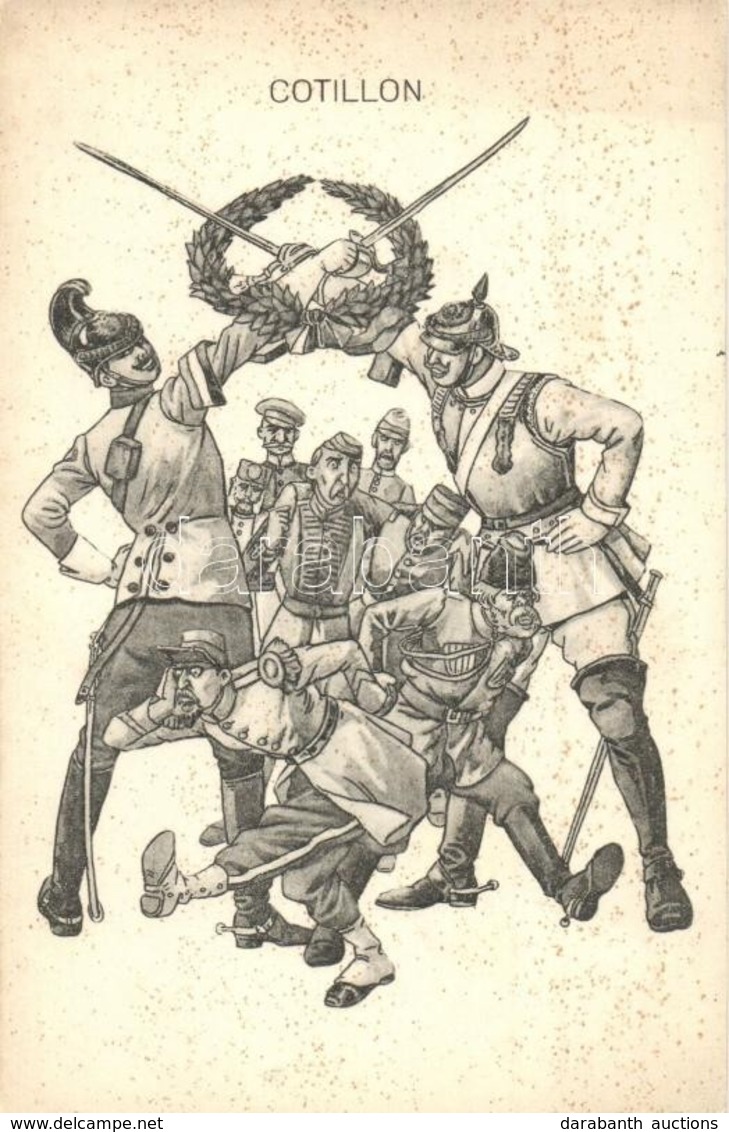** T1/T2 Cotillon / WWI Anti-Entente Powers Mocking Propaganda Art Postcard. Bauer & Tarnai - Ohne Zuordnung