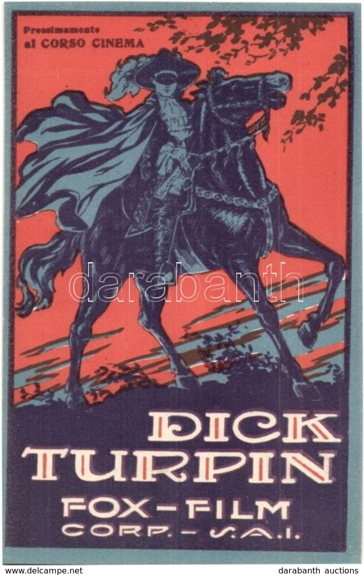 ** T2/T3 Dick Turpin. Fox-Film, Corp-S.A.I. Prossimamente Al Corso Cinema / Italian Film Poster, Advertisement Card - Ohne Zuordnung