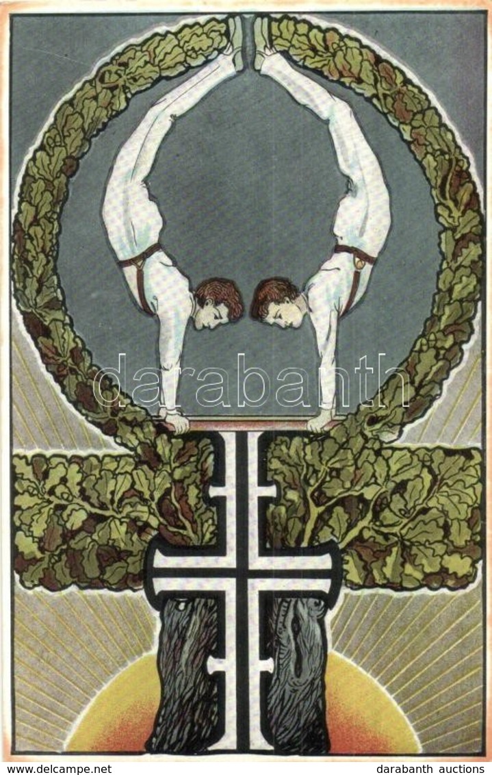 ** T2 1913 XII. Deutsches Turnfest In Leipzig / 12th German Gymnastics Festival Advertisement Art Postcard. Rauh & Pohle - Non Classés
