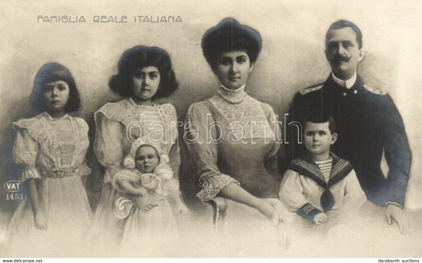 ** T1/T2 Famiglia Reale Italiana / Victor Emmanuel III Of Italy And His Wife Elena Of Montenegro With Their Children - Non Classés