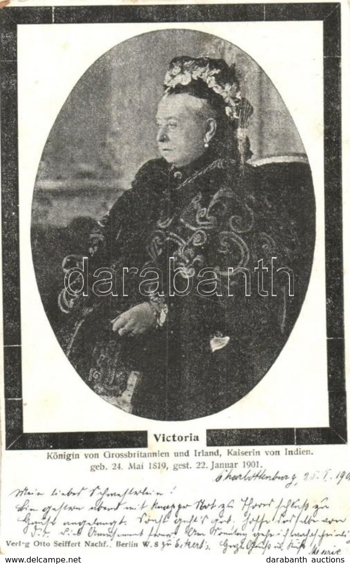 T2/T3 1901 Victoria, Königin Von Grossbritannien Und Irland, Kaiserin Von Indien / Obituary Card Of Queen Victoria - Ohne Zuordnung