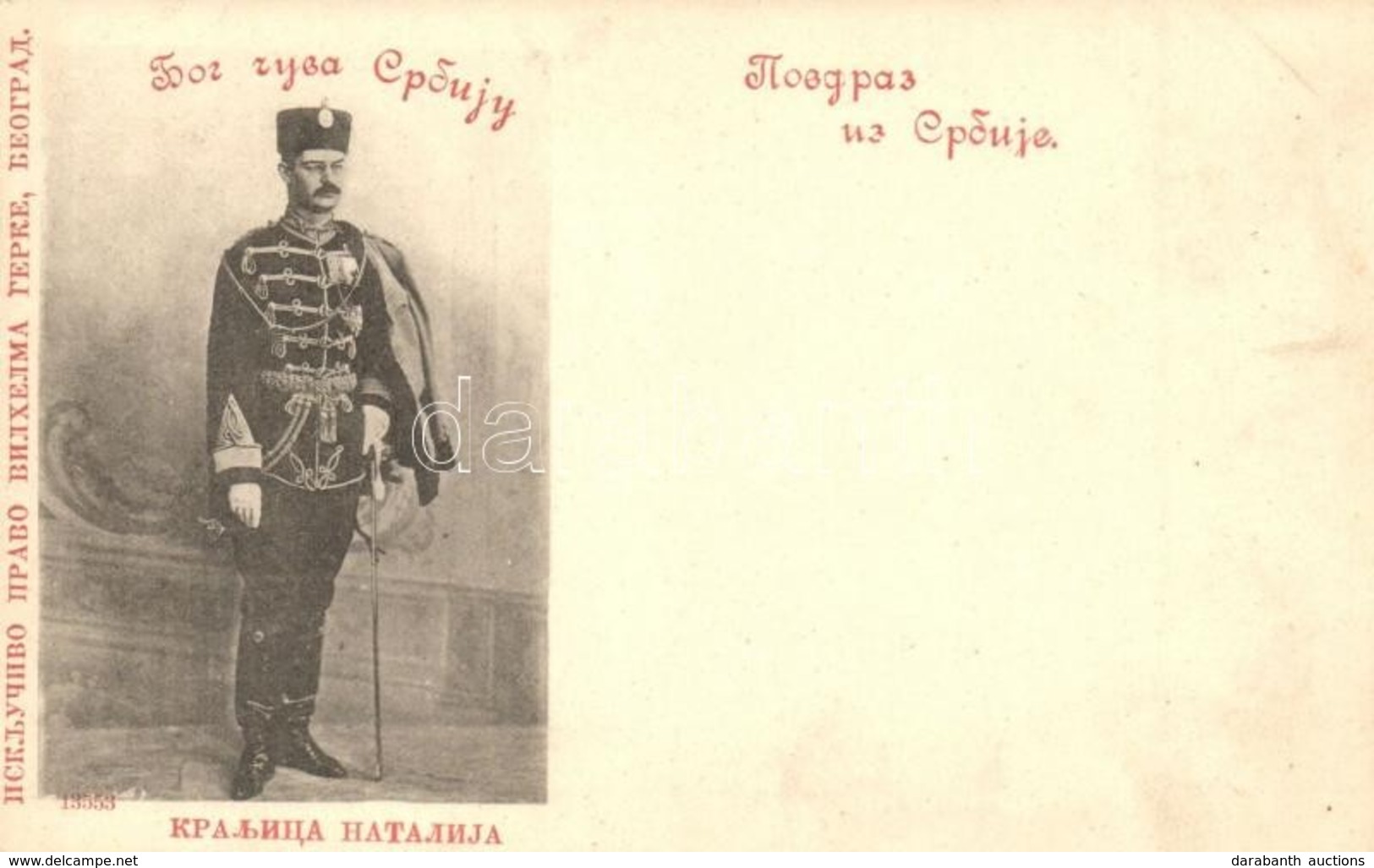 ** T2 Milan Obrenovic, Milan I Of Serbia (the Text Says Queen Natalija) - Ohne Zuordnung