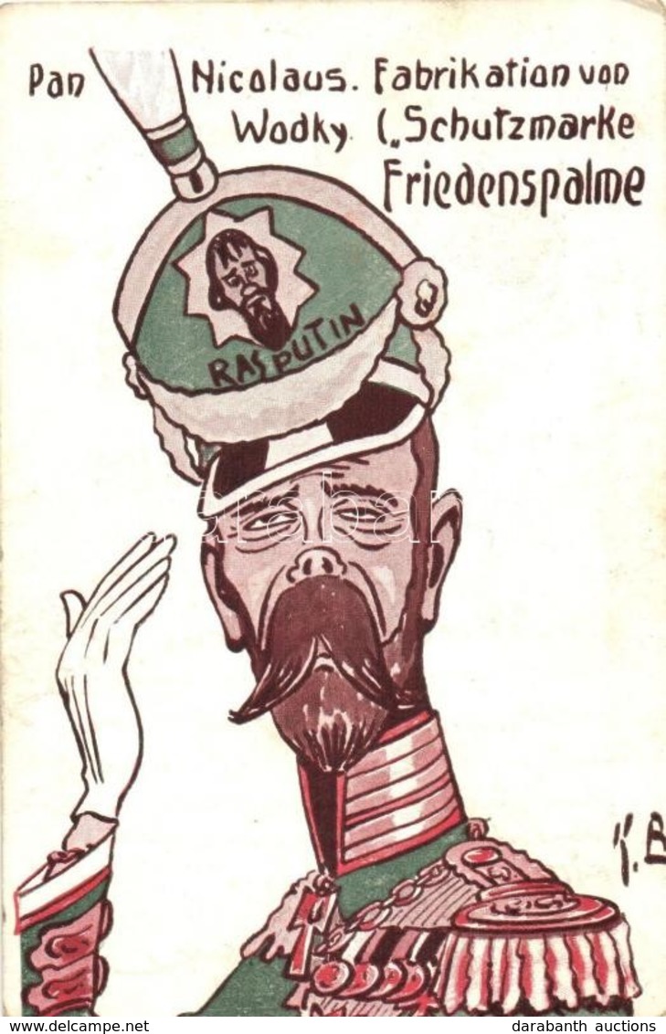 T2/T3 1915 Pan Nicolaus. Fabrikation Von Wodky. (Schutzmarke Friedenspalme) / Tsar Nicholas II, The Last Emperor Of Russ - Non Classés