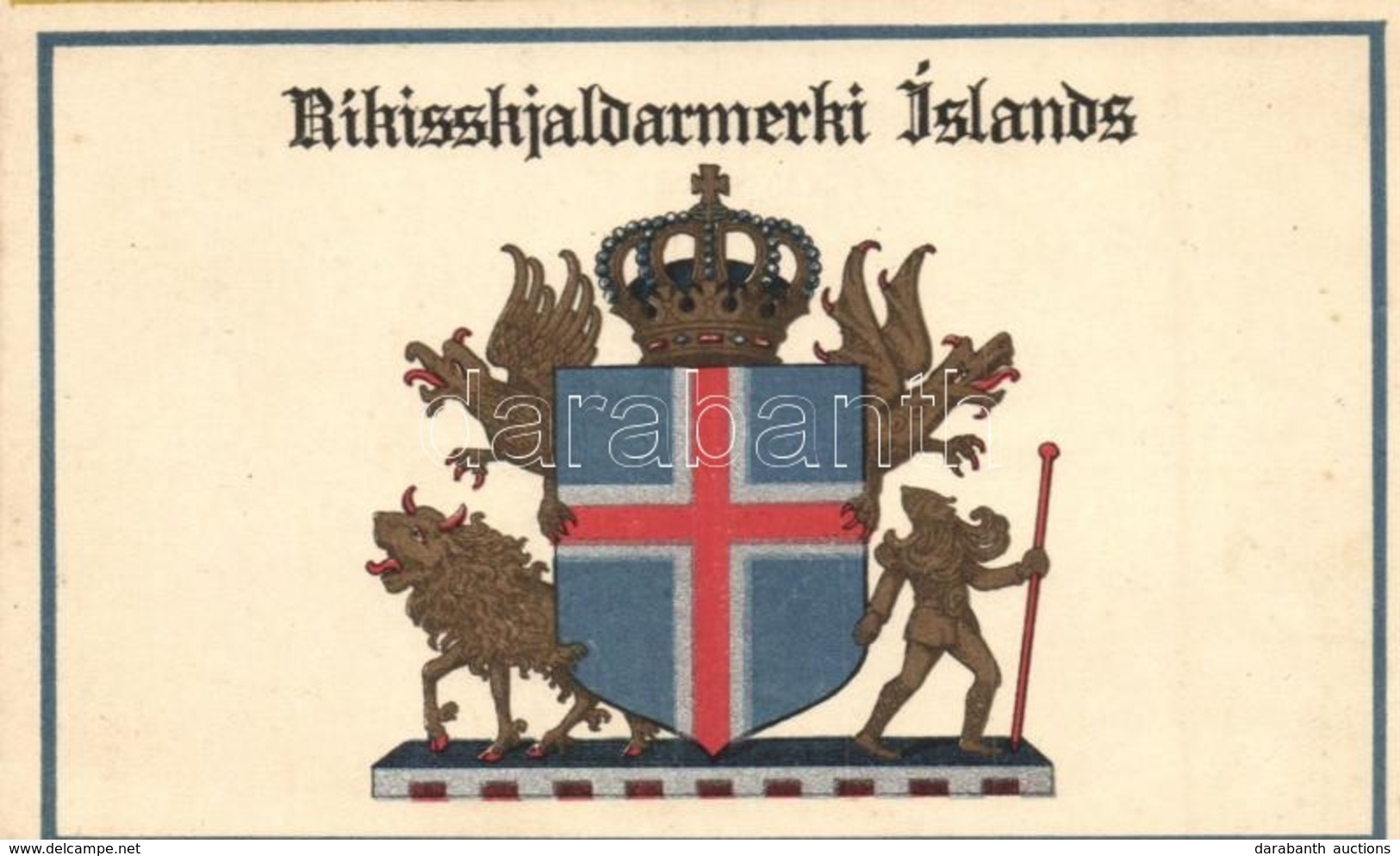 * T2 1920 Ríkisskjaldarmerki Íslands / Coat Of Arms Of Iceland. Helgi Árnason - Ohne Zuordnung